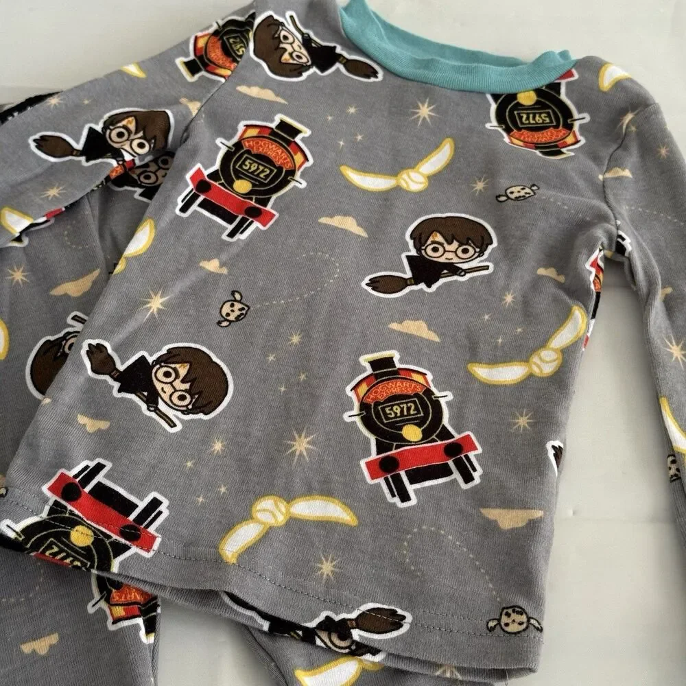 Harry Potter Toddler 2T Fall Winter Pajama Set Boy Girl 100% Cotton Snug Fit